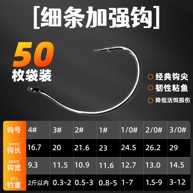 Reinforced Wacky Hooks for Soft Baits, Sizes 4–3/0 – option photo