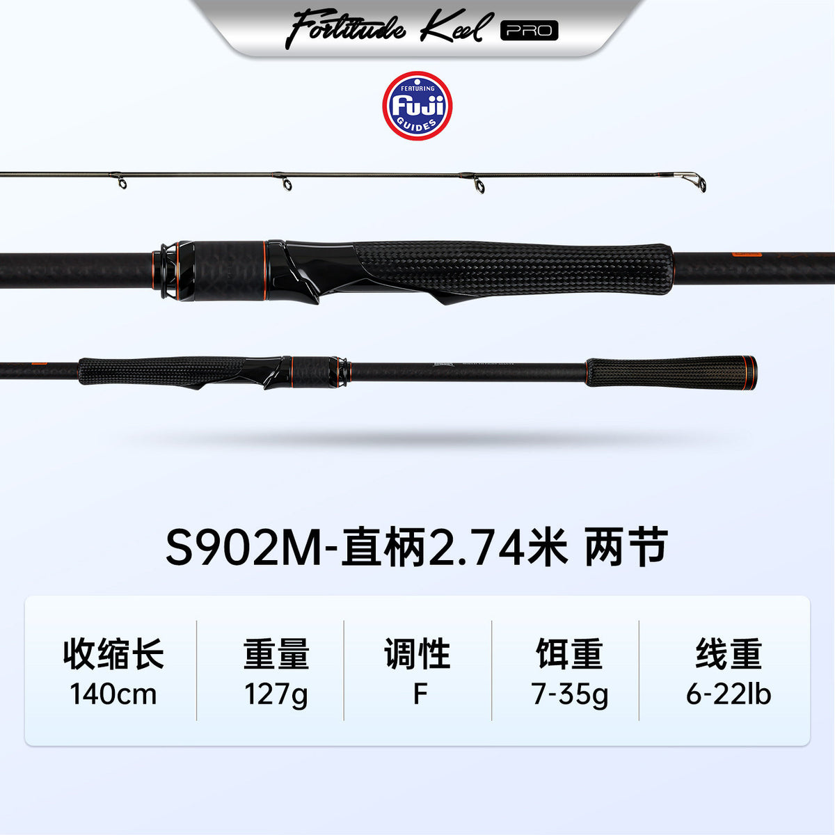 Carbon Long Casting Lure Rod, 7 ft 5 in–11 ft 10 in – option photo