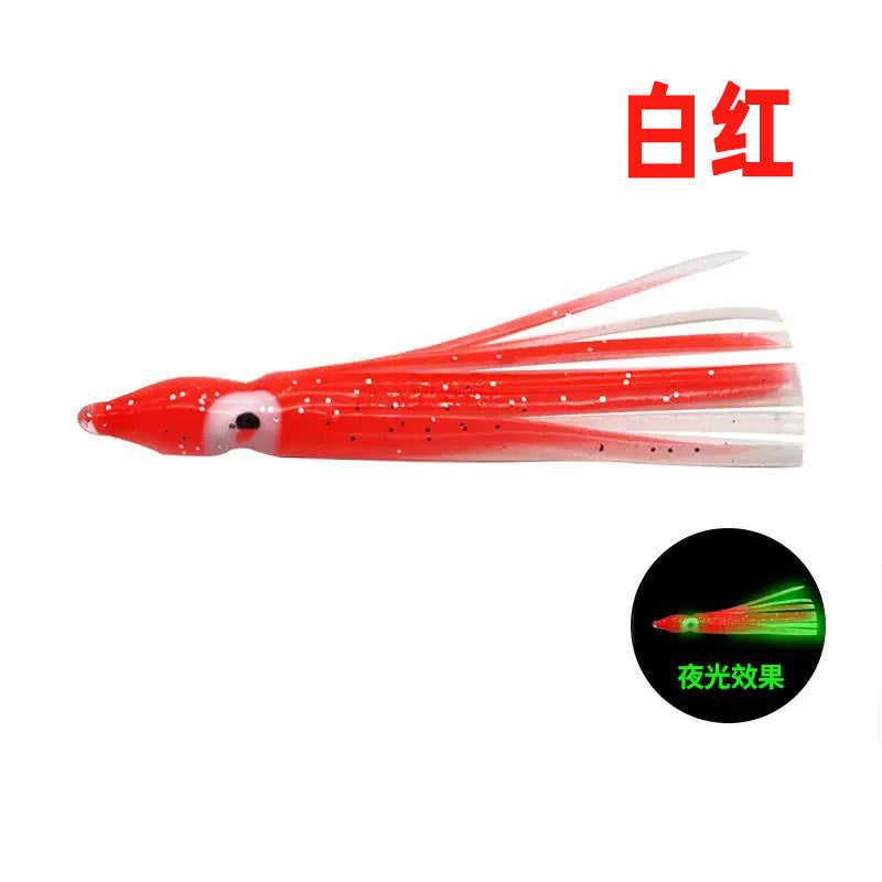 Glow Octopus Skirt Squid Lures, 5-Pack Soft Baits – option photo