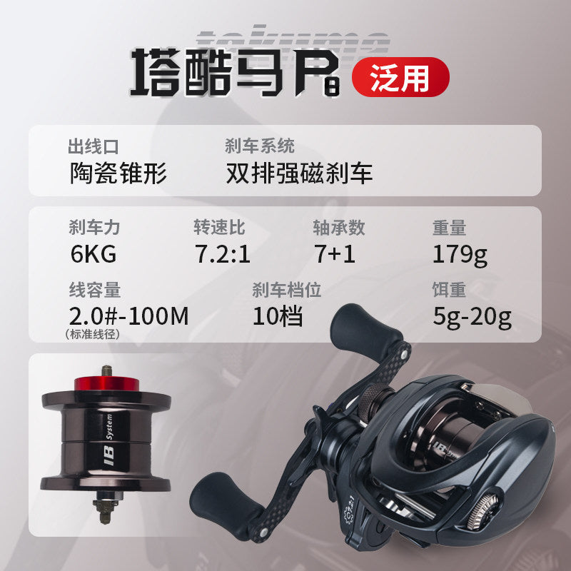 Low-Profile Baitcasting Reel, Carbon Frame, 8 Bearings – option photo