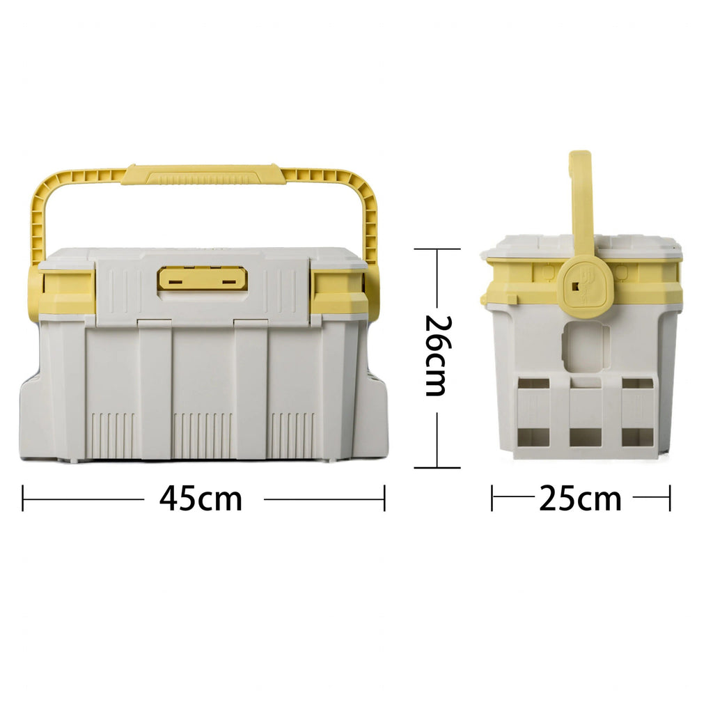 Hard Plastic Fishing Tackle Box, Sit-On Lid, Large & Small – option photo