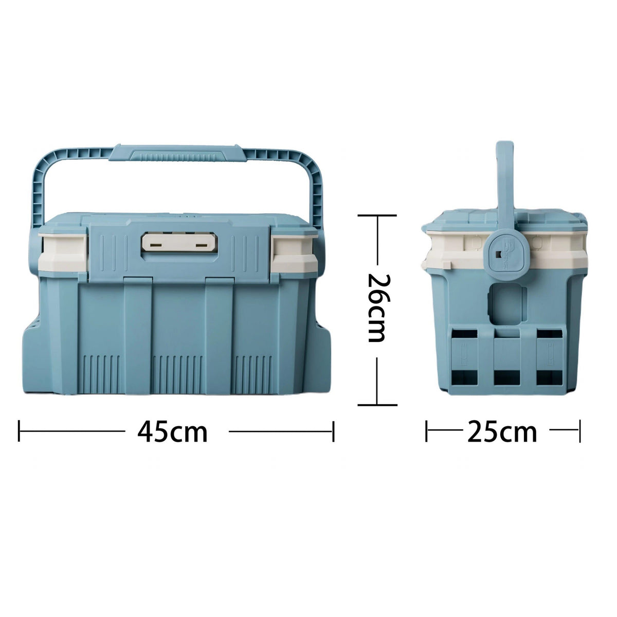 Hard Plastic Fishing Tackle Box, Sit-On Lid, Large & Small – option photo