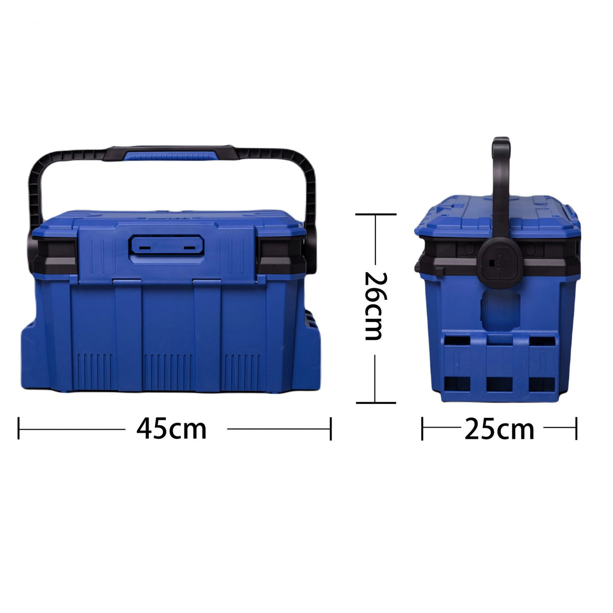 Hard Plastic Fishing Tackle Box, Sit-On Lid, Large & Small – option photo