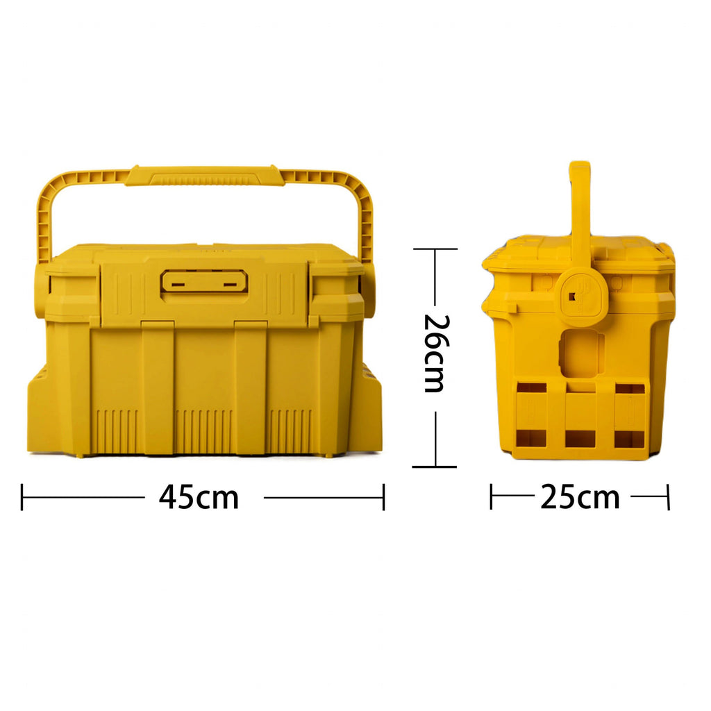 Hard Plastic Fishing Tackle Box, Sit-On Lid, Large & Small – option photo