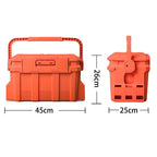 Hard Plastic Fishing Tackle Box, Sit-On Lid, Large & Small – option photo