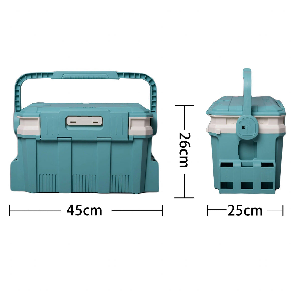 Hard Plastic Fishing Tackle Box, Sit-On Lid, Large & Small – option photo