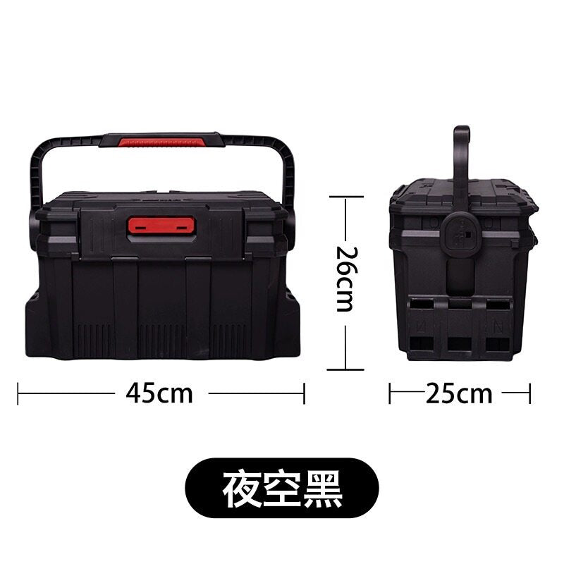 Hard Plastic Fishing Tackle Box, Sit-On Lid, Large & Small – option photo