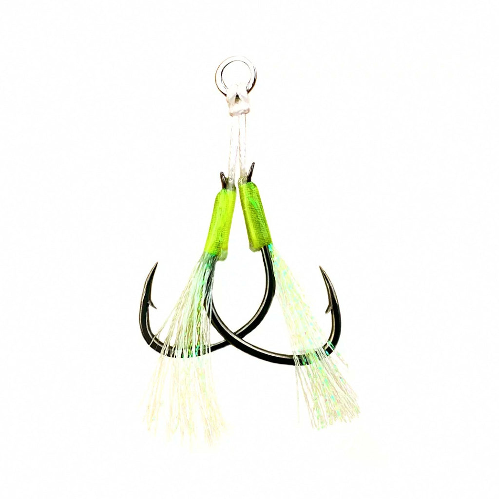 Slow Pitch Jig Double Assist Hooks, Sizes 1/0–4/0
