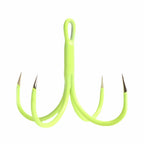 Four-Prong Barbless Hooks with Glow Squid Skirt, 10 Pack – product photo