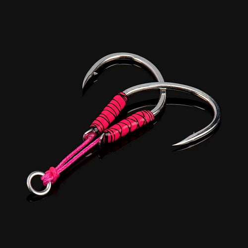 Double Assist Hooks for Slow Pitch Jigs, 2-Set Pack, 1/0–5/0