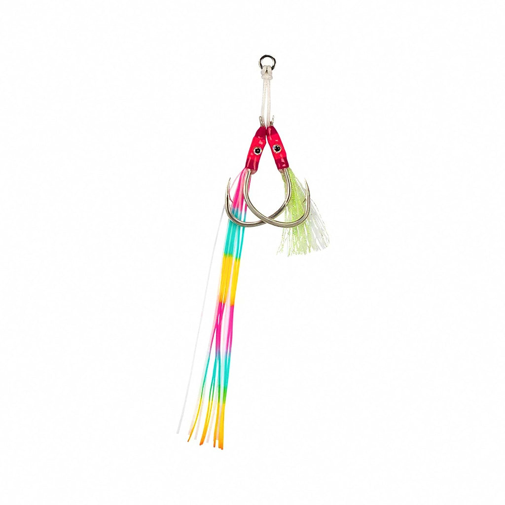 Glow Thread Double Assist Hooks, Sizes 1/0–5/0 (2 per pack)