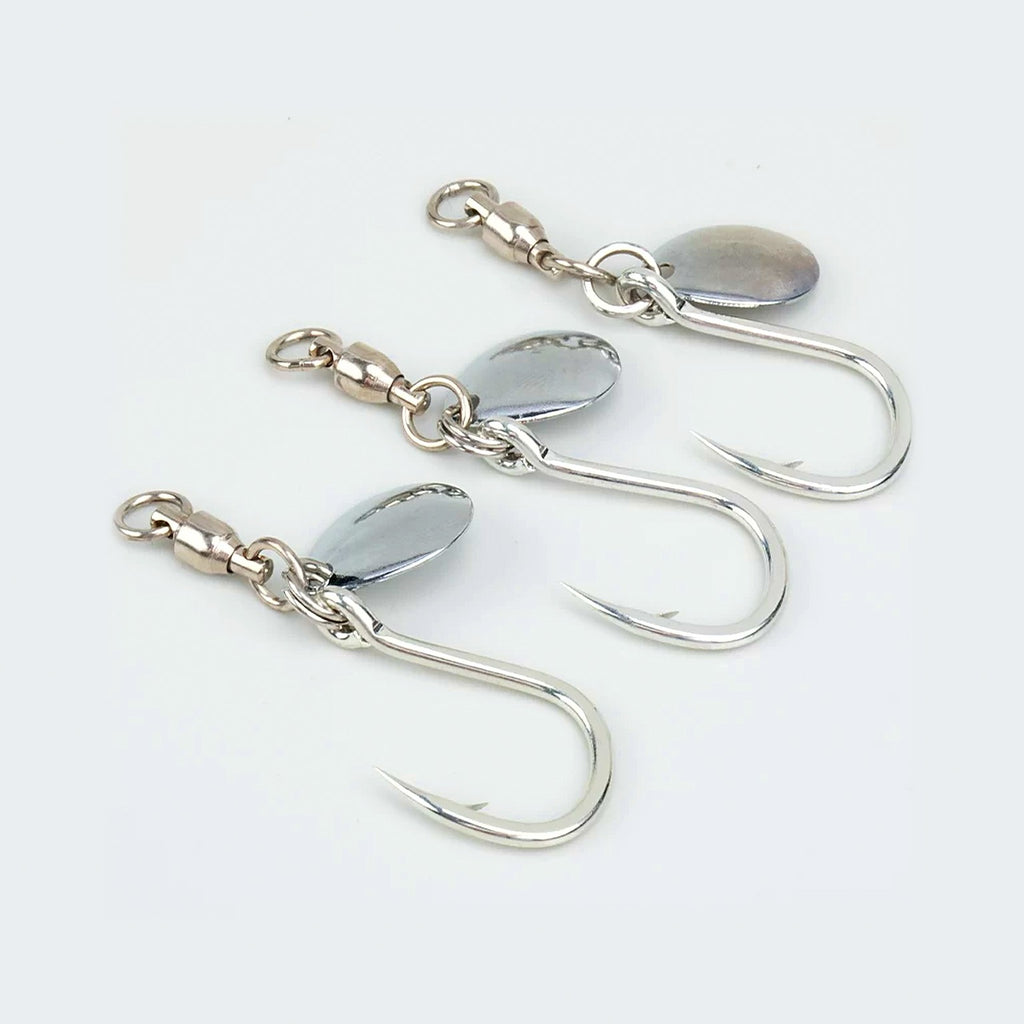 Ball Bearing Swivel Single Hook for Metal Jigs, Size 1 to 4/0