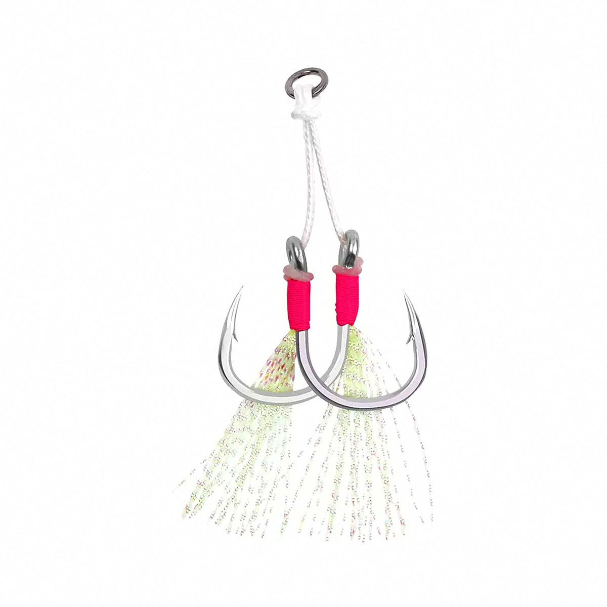 Pre-Tied Slow Pitch Jigging Assist Hooks, Barbed, 2/0–9/0