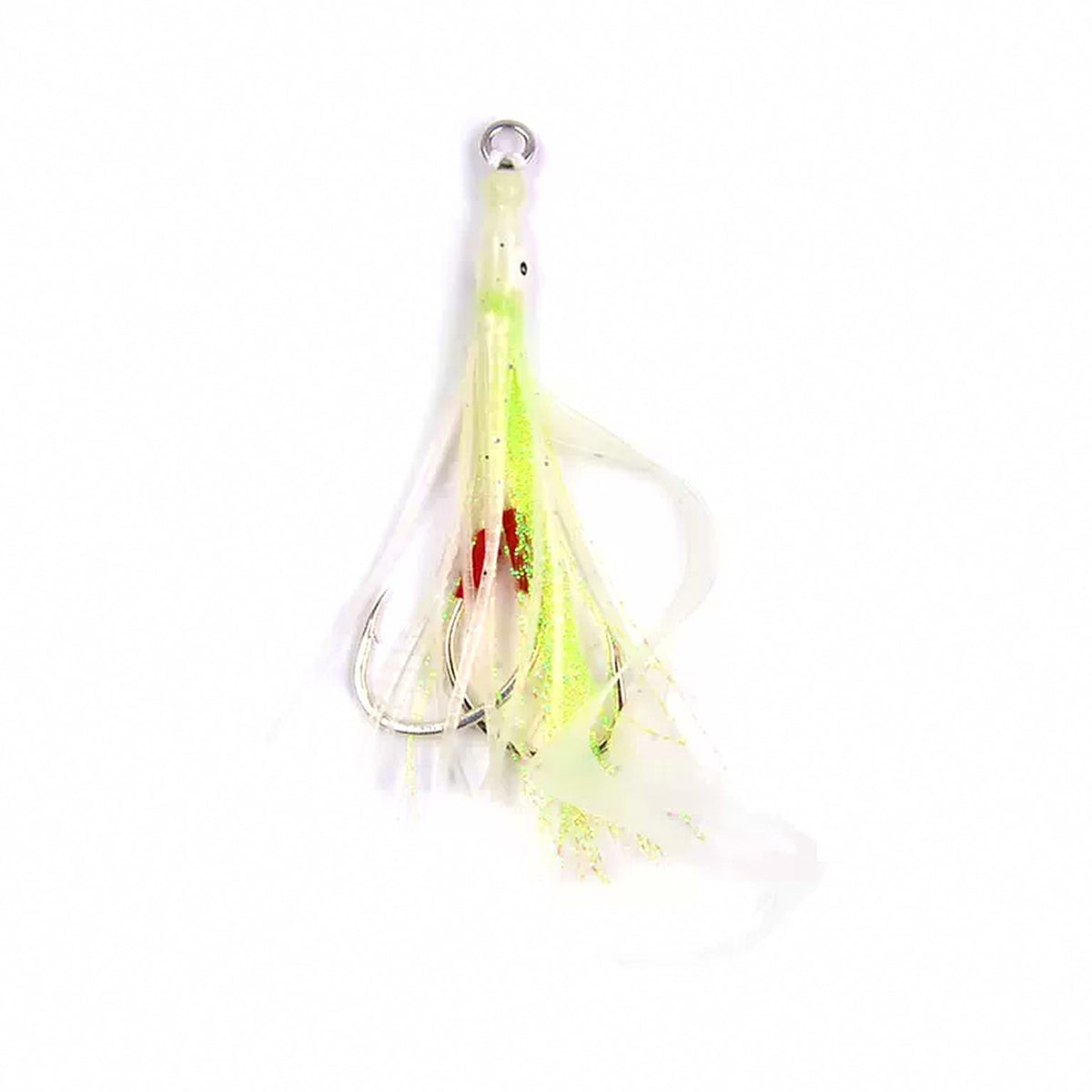 Glow Squid Skirt Double Assist Hooks for Slow Pitch Jigs