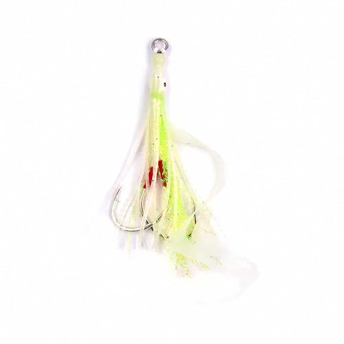 Glow Squid Skirt Double Assist Hooks for Slow Pitch Jigs