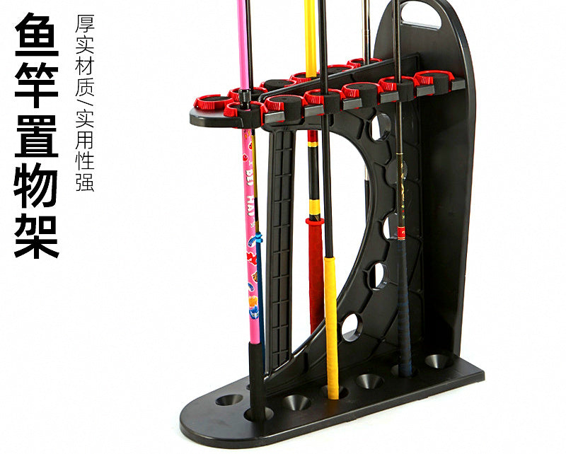 Wall Mount Fishing Rod Rack, ABS Display Holder – product photo