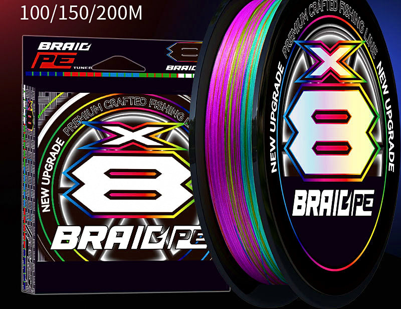 8-Strand PE Braided Line, 10 m Color Marked, 100–200 m – product photo