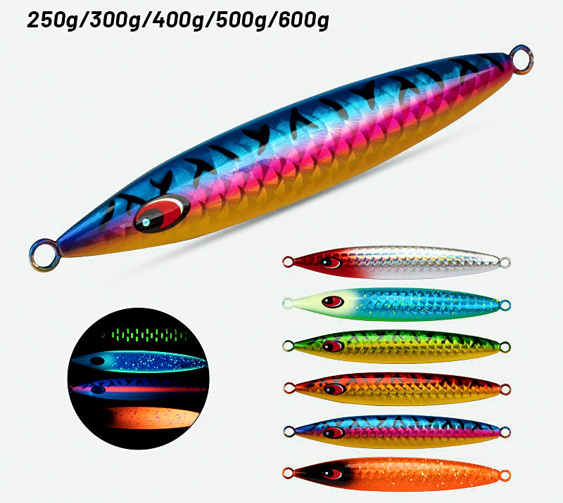 UV Glow Slow Pitch Jig, 250–600 g (8.8–21.2 oz) – product photo