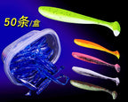 T-Tail Soft Plastic Grub Baits, 50-Pack, 2.2–3.5 in – product photo