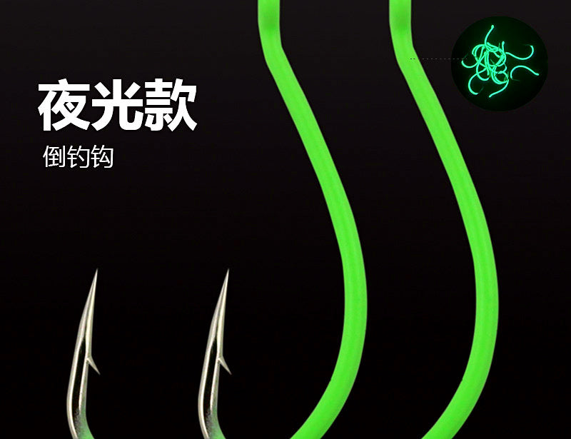 Glow Wacky Worm Hooks, Barbed, Sizes 2–3/0 – product photo