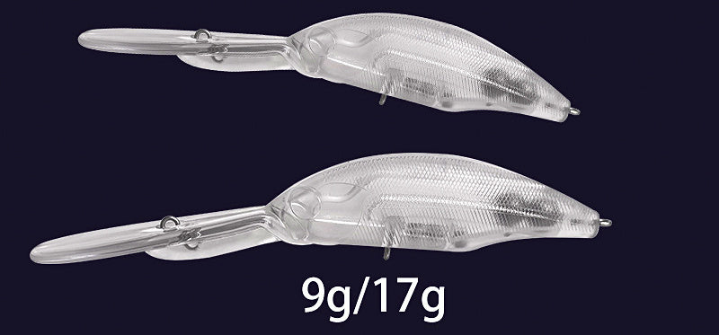 Unpainted Floating Long Lip Minnow Blank, 9 g / 17 g – product photo