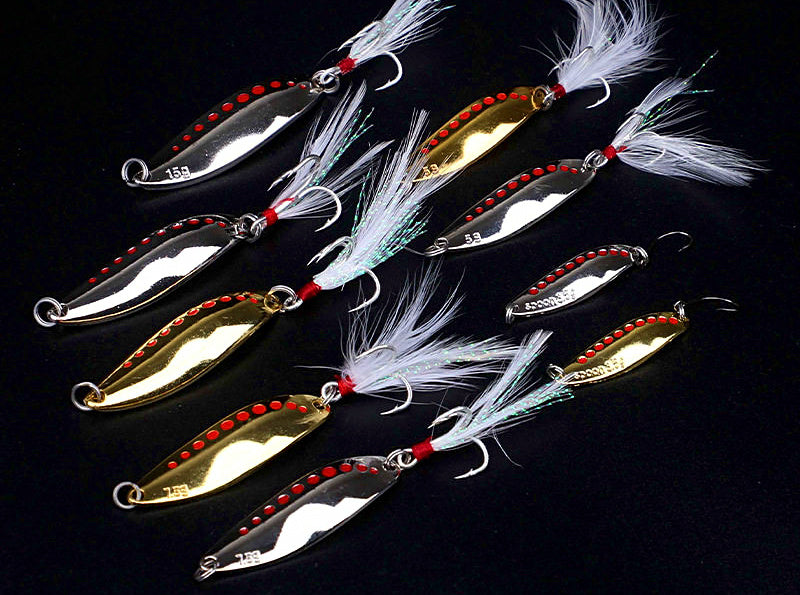 Gold & Silver Casting Lure with Three Hooks, 7–20 g (0.25–0.7 oz) – product photo
