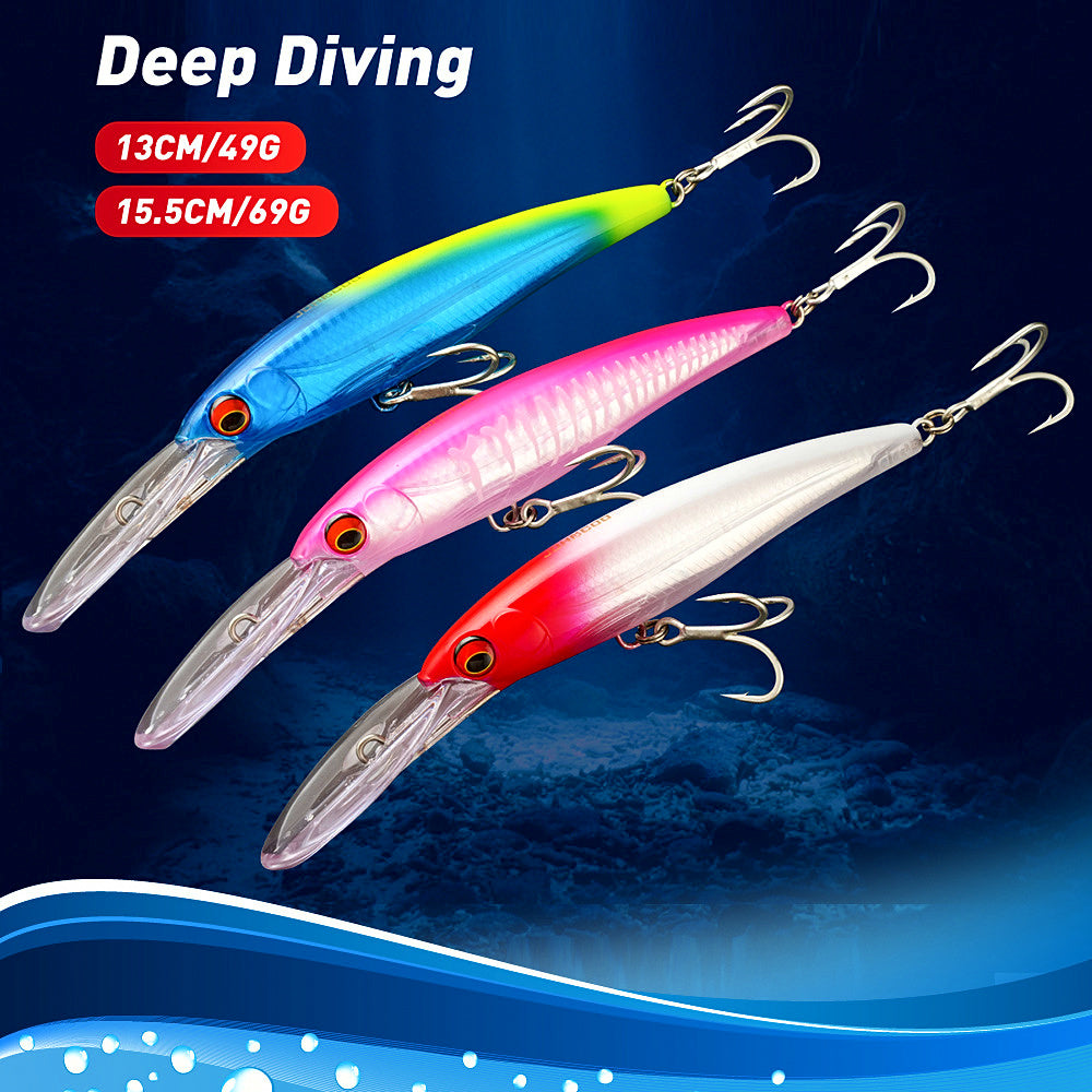 Floating Trolling Minnow Lure, 49 g & 69 g (1.7 & 2.4 oz) – product photo