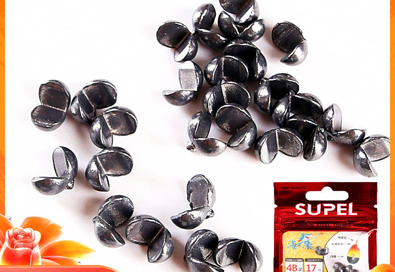 Split Shot Sinkers, Pinch-On Open Style, Sizes G5–5B – product photo