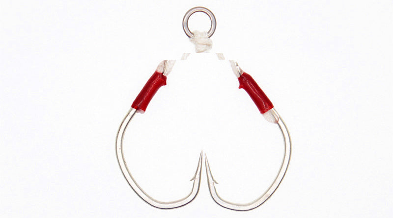 Slow Pitch Double Assist Hooks, Braided Line, 2 Pairs – product photo