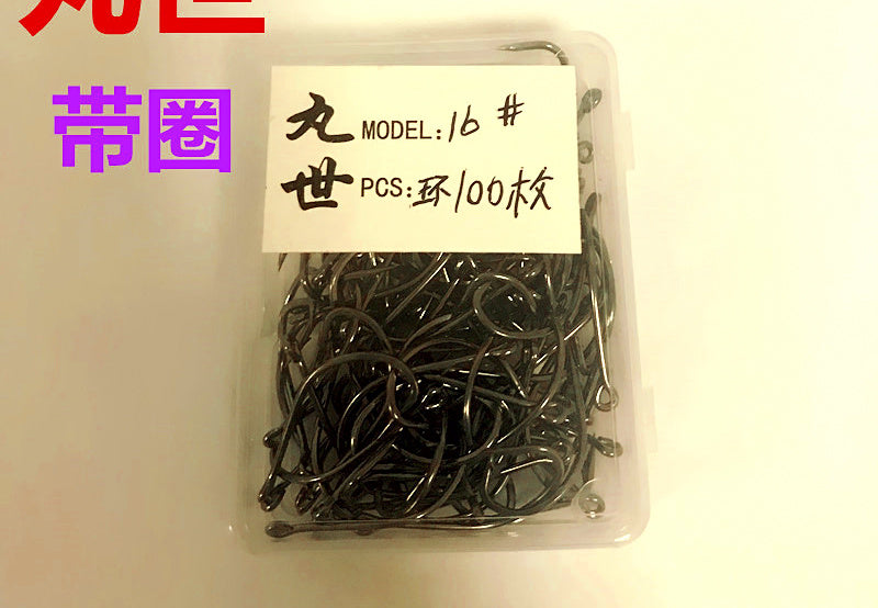 Long Shank Barbed Offset Hooks, Tube Style, Sizes #5–#36 – product photo