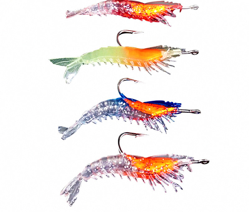 Weighted Soft Shrimp Lure with Hook, 6 cm (2.4 in), 3 g (0.11 oz) – product photo