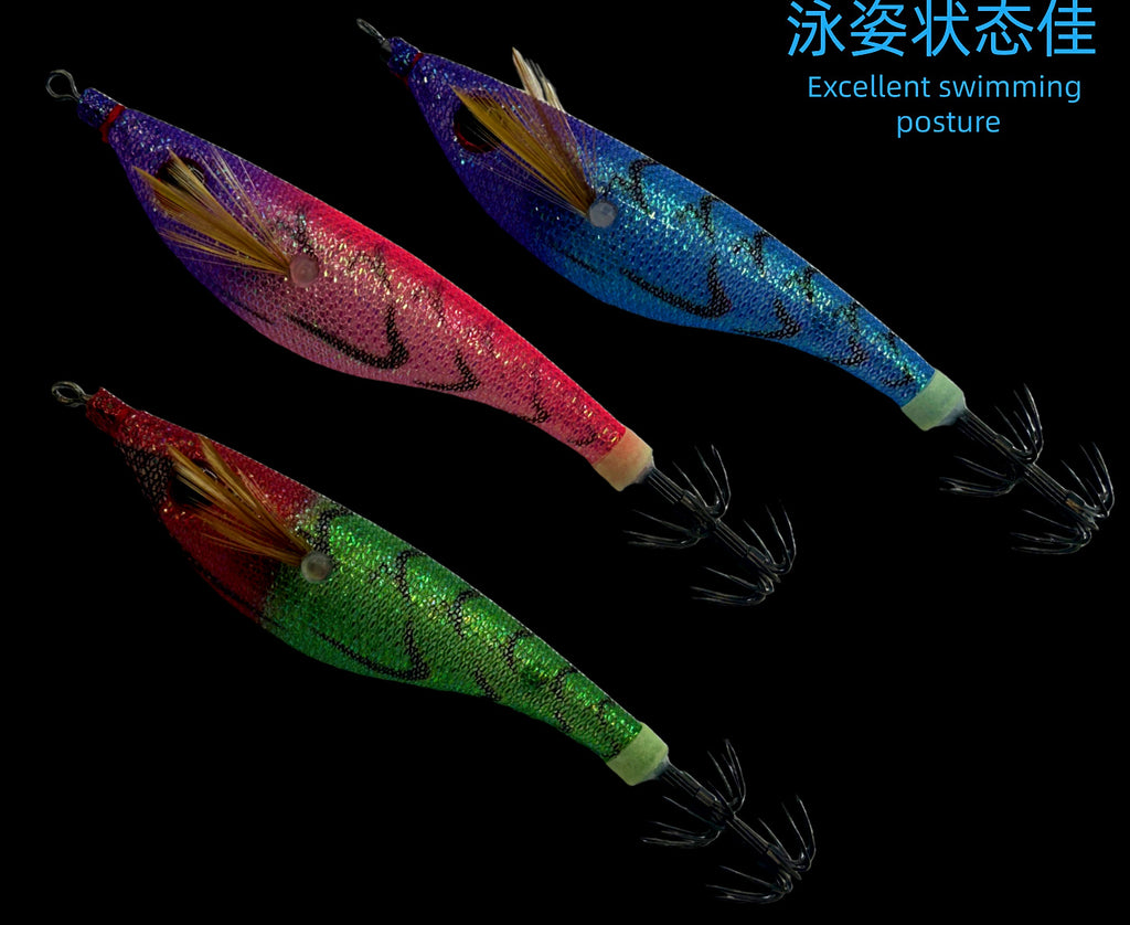 Horizontal Wood Shrimp Lure with Rattle, 7.6 g (0.27 oz) – product photo