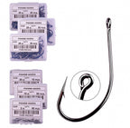 Barbed Ring Eye Saltwater Hooks, Offset Point, Boxed – product photo