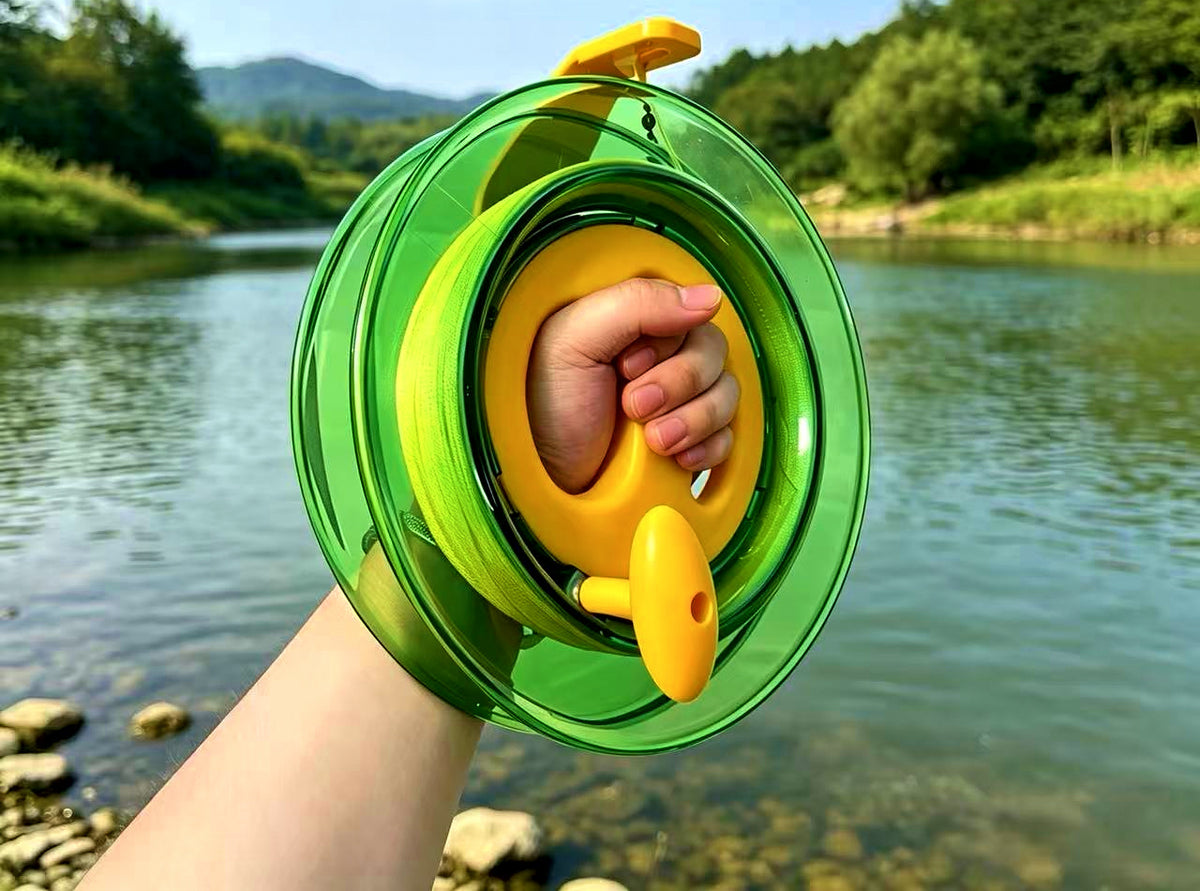 Hand Crank Fishing Reel with 200 m (656 ft) Line, 18–24 cm – product photo