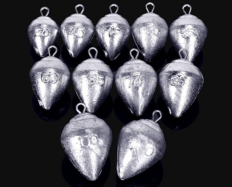 Eyelet Lead Sinkers, 10 Pack, 1.1–3.5 oz (30–100 g) – product photo