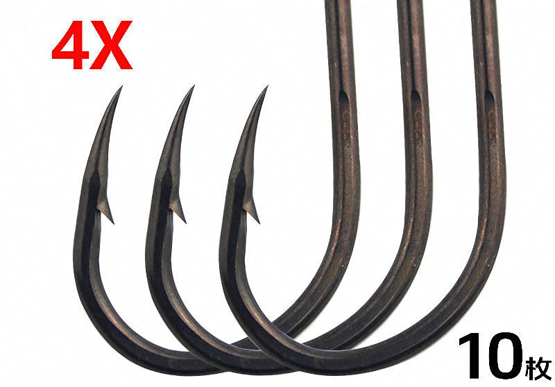 4X Strong Iseni Hooks, PTFE Coated, Barbed (10 or 50 pk) – product photo