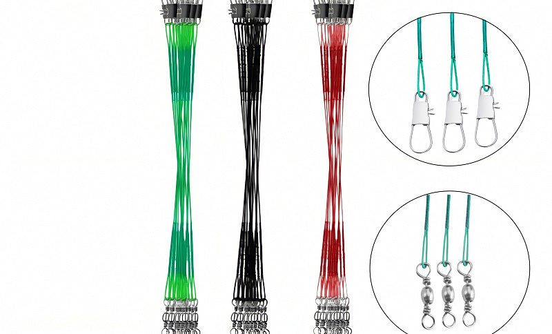 Wire Leader with Snap Swivel, 10-30 cm (4-12 in) – product photo