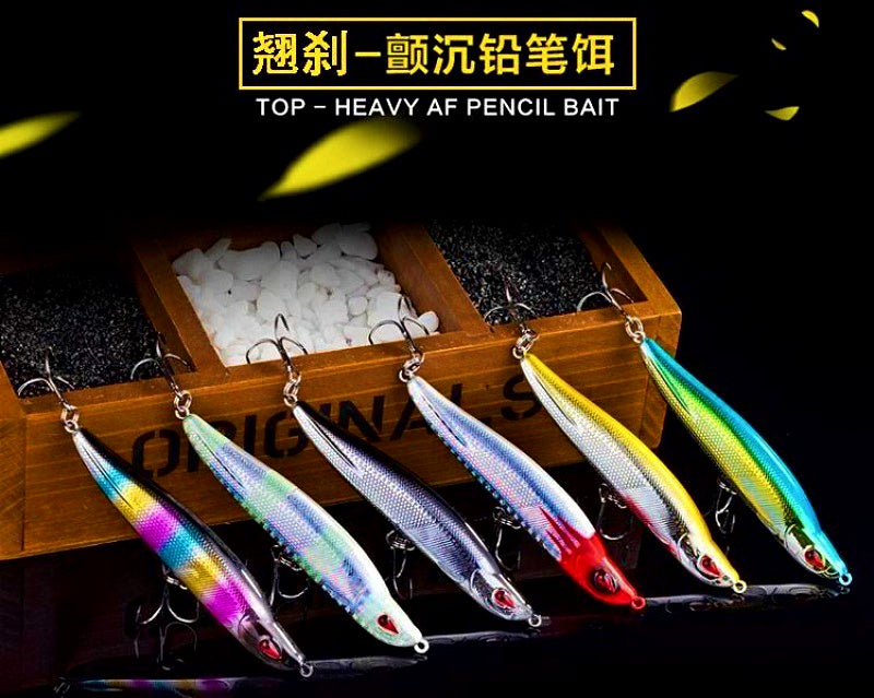 Sinking Pencil Lure Stickbait, Large & Small Sizes – product photo