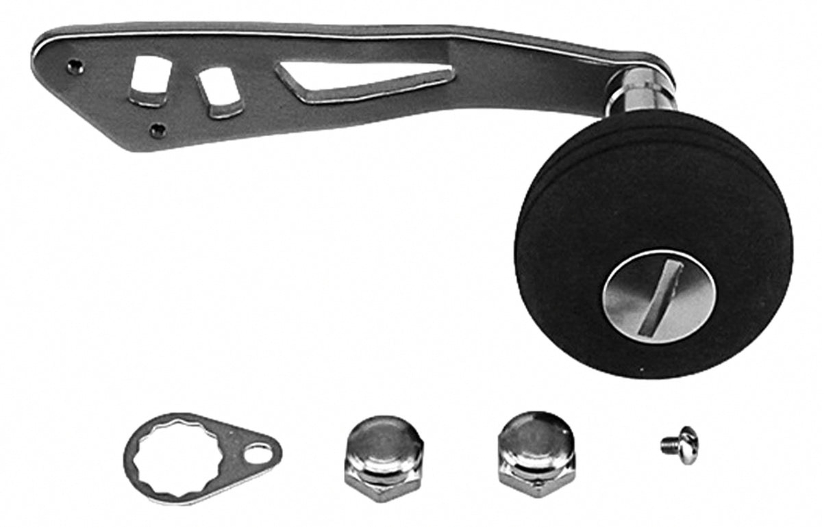 Aluminum Reel Handle with EVA Knob, Baitcaster Handle, Gun/Black – product photo
