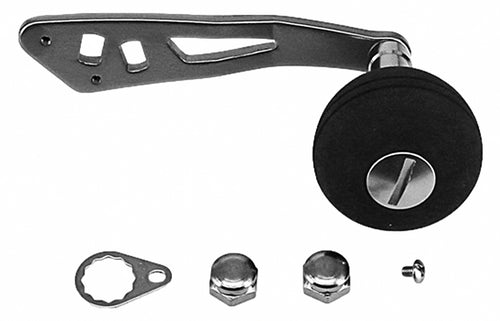 Aluminum Reel Handle with EVA Knob, Baitcaster Handle, Gun/Black – product photo