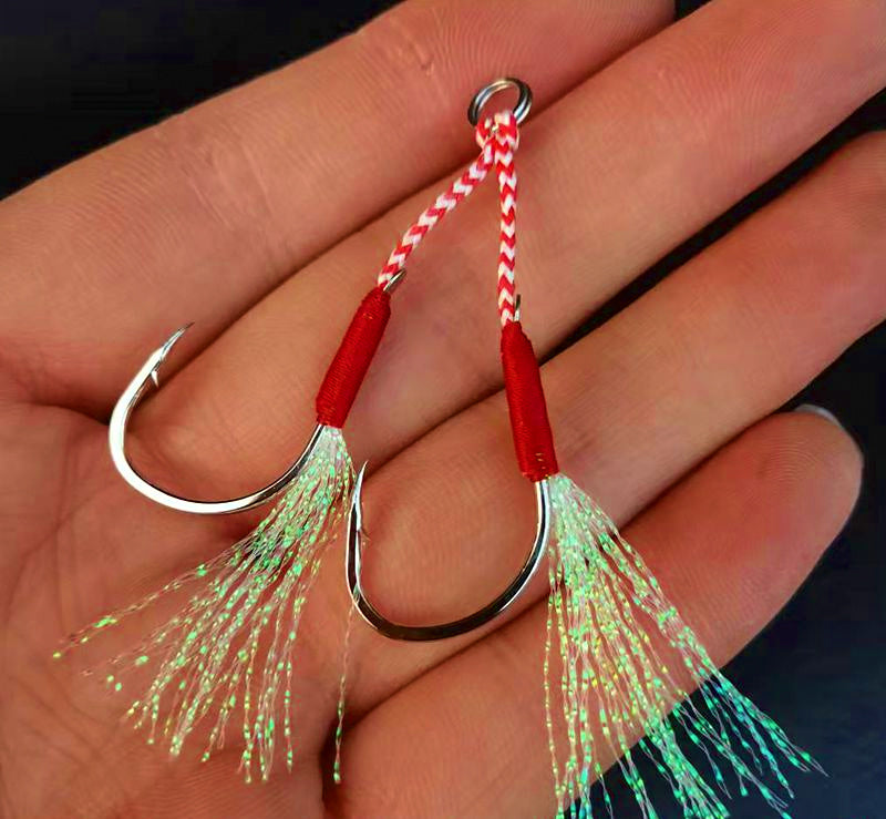 Slow Pitch Jig Assist Hooks, Dressed, Single or Double – product photo