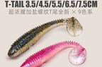 Spiral T-Tail Soft Plastic Worm, 3.5–7.5 cm (1.4–3 in) – product photo