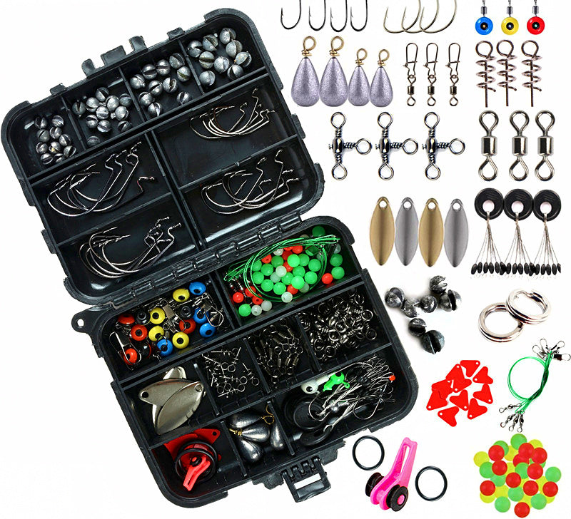 188-Piece Fishing Terminal Tackle Kit, Swivels & Sinkers – product photo