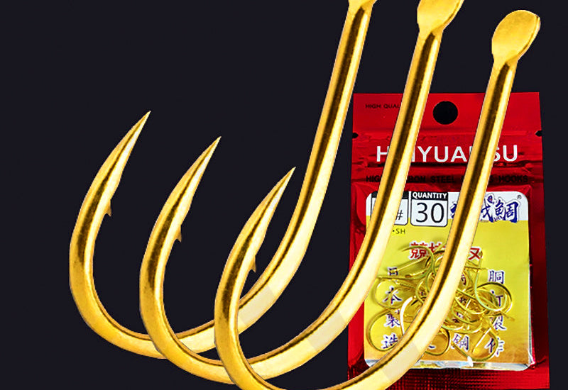 Barbed Senmata Fishing Hooks, 30-Pack, Sizes #0.3–#5 – product photo