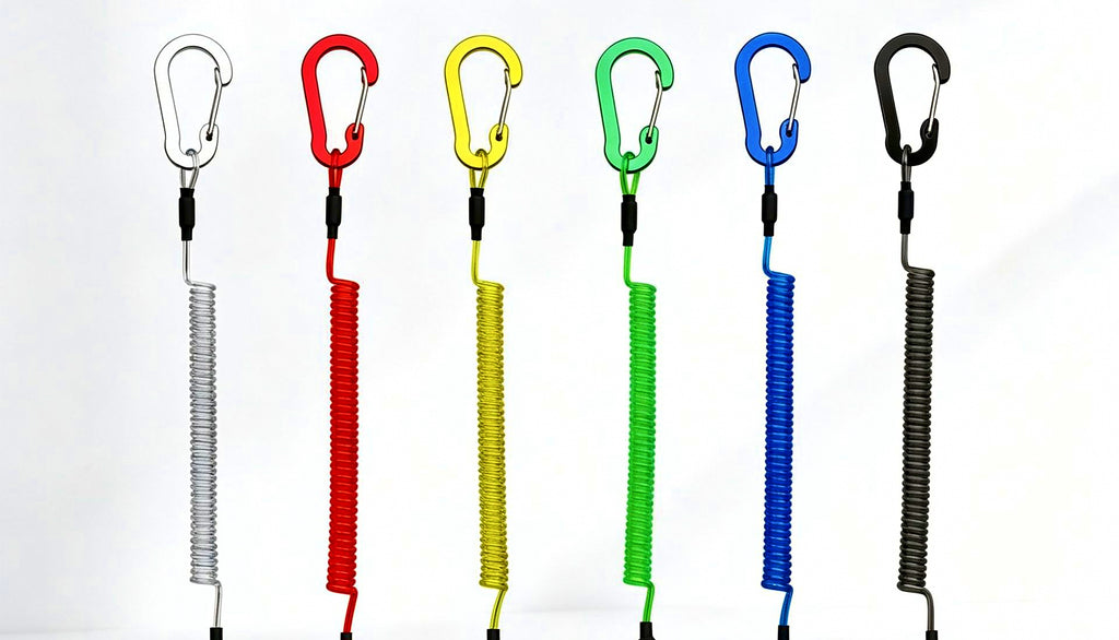 Fishing Pliers Lanyard, Coiled Steel Wire Tether, 1–3 m – product photo
