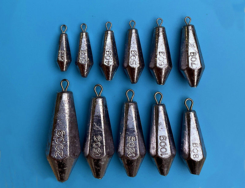 Hex Teardrop Sinker with Eyelet, 0.7–10.6 oz (20–300 g) – product photo