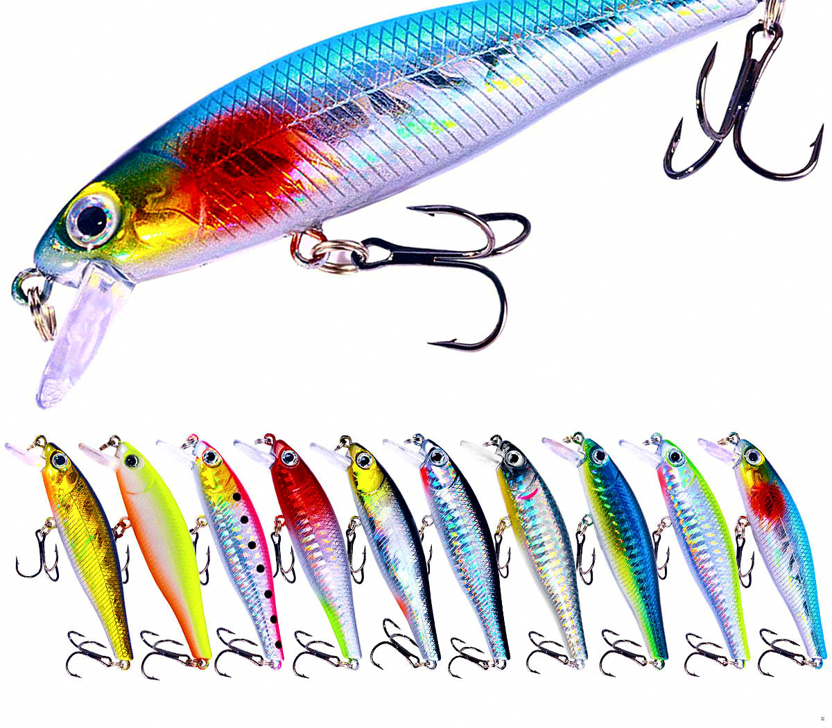 Floating Minnow Lure, 8.8 cm (3.5 in) 9 g, Size 6 Hook – product photo