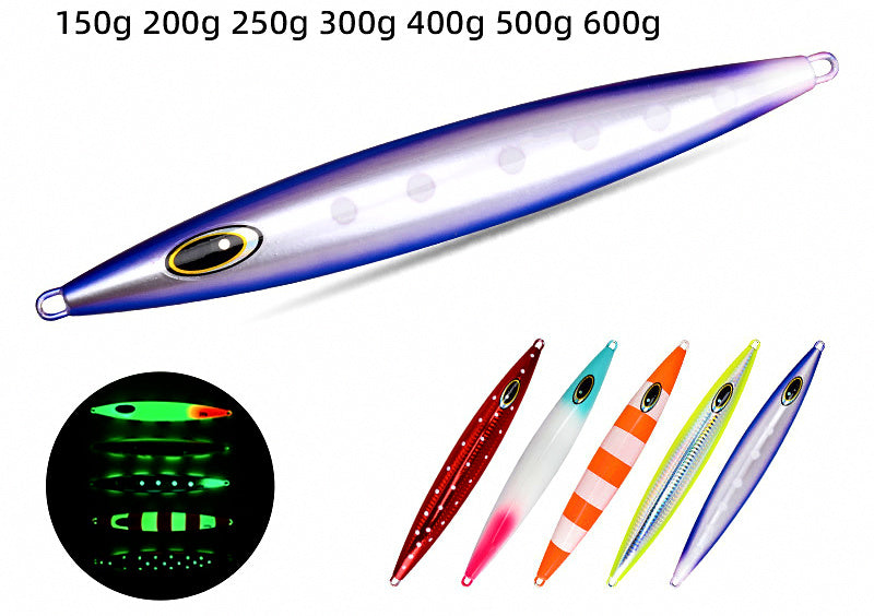 UV Glow Slow Pitch Jig, 150–600 g (5.3–21 oz) – product photo