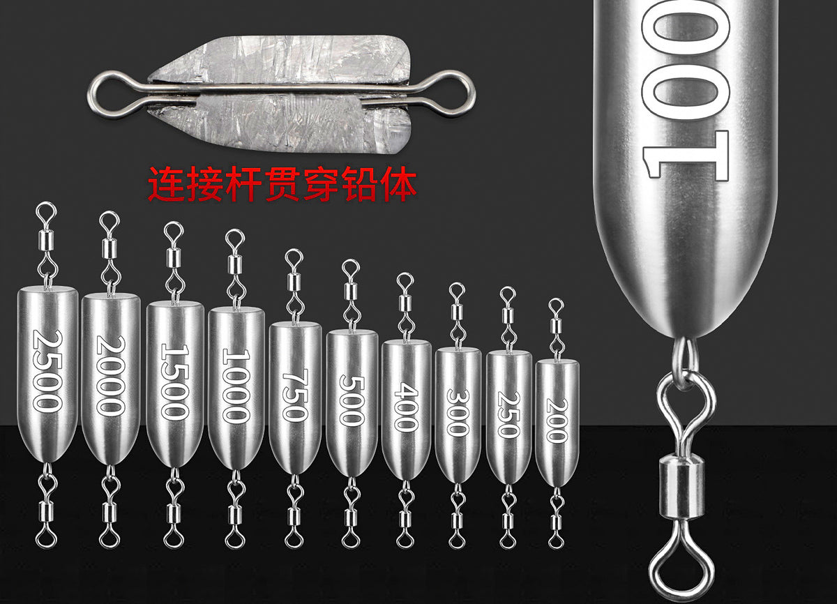 Bullet Fishing Sinker, Double Ring, 5.3–105.8 oz (150–3000 g) – product photo