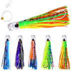 Squid Skirt Trolling Lure, 9 in (23 cm), Clear Acrylic Head – product photo
